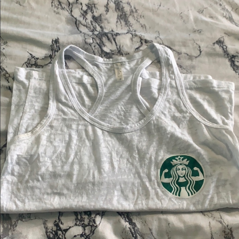 White workout tank